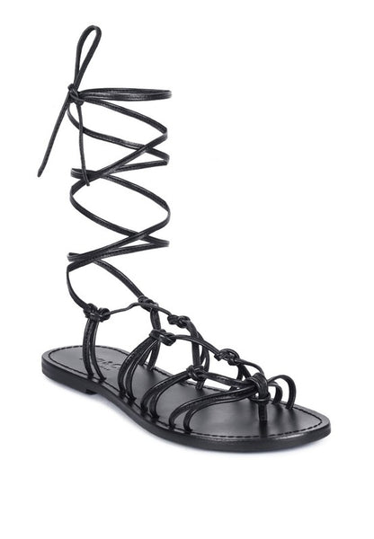 Handcrafted Baxea Tie-Up String Flats Sandals - Beach Babes Beachwear - Fort Lauderdale