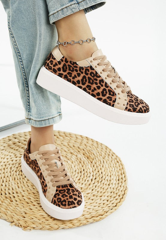 Studded Leopard Sneakers - Beach Babes Beachwear - Fort Lauderdale