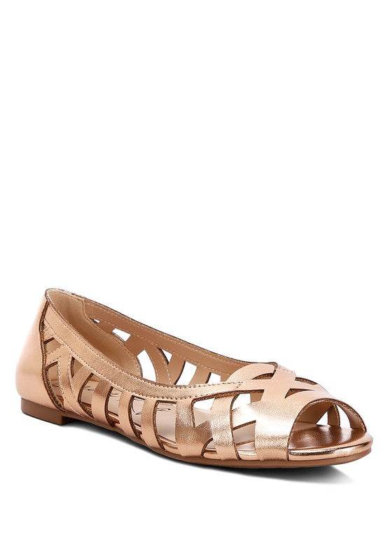Chic Woven Peep Toe Flat Sandals - Beach Babes Beachwear - Fort Lauderdale