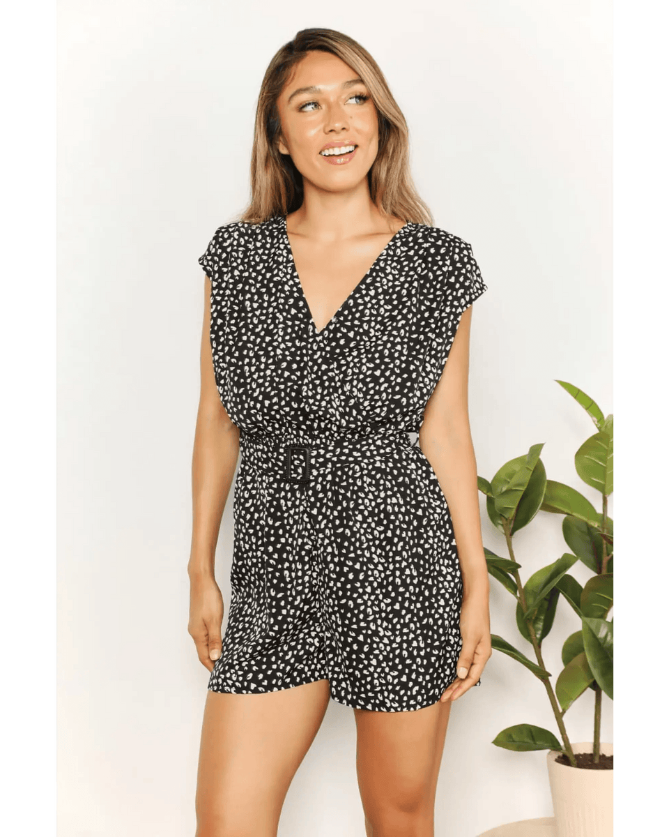 Animal Print Summer Fun Wrap Romper - Beach Babes Beachwear - Fort Lauderdale