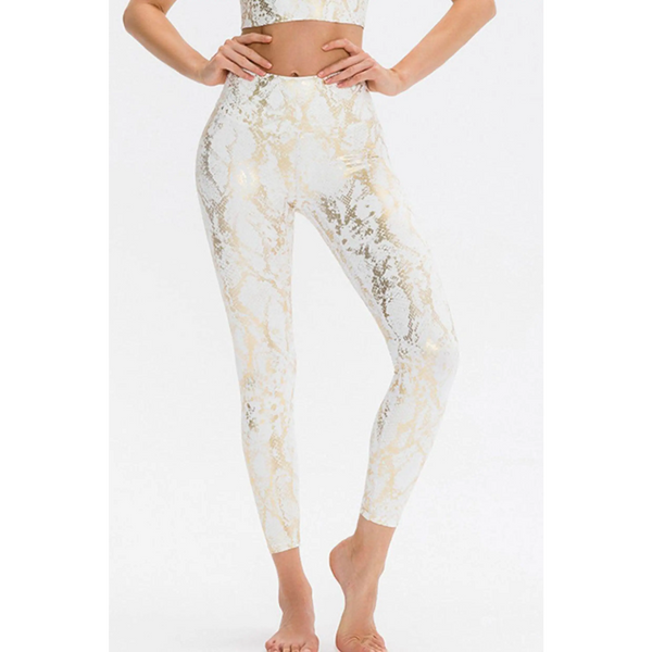 Animal Print Slim Fit Wide Waistband Long Sports Pants - Beach Babes Beachwear - Fort Lauderdale1