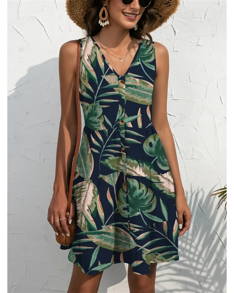 Tropical Print Summer Romper - Beach Babes Beachwear - Fort Lauderdale