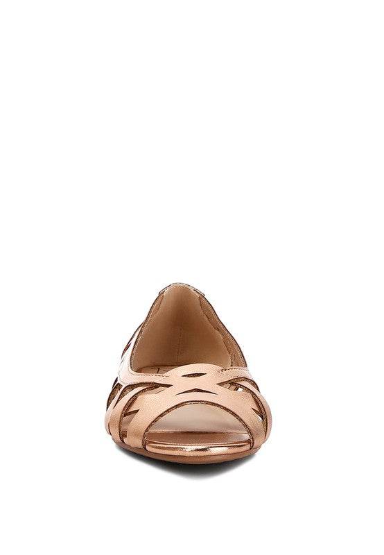 Chic Woven Peep Toe Flat Sandals - Beach Babes Beachwear - Fort Lauderdale
