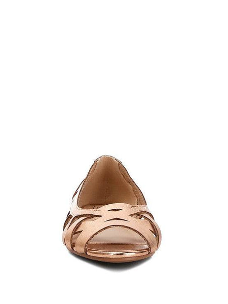 Chic Woven Peep Toe Flat Sandals - Beach Babes Beachwear - Fort Lauderdale