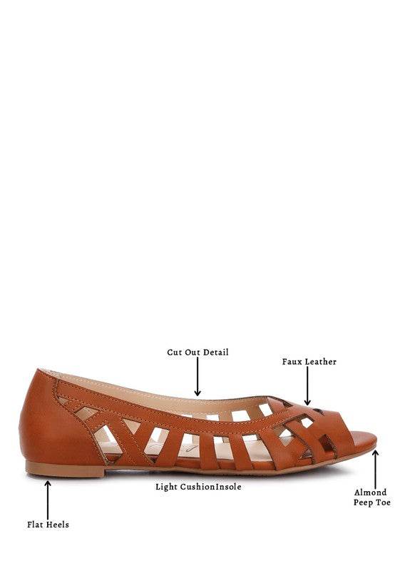 Chic Woven Peep Toe Flat Sandals - Beach Babes Beachwear - Fort Lauderdale