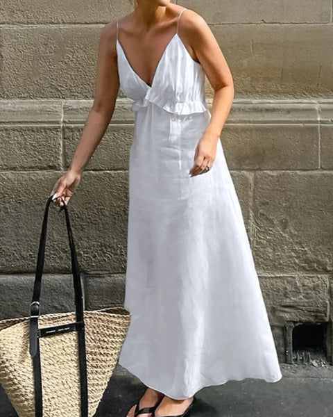 Ruffled A-Line  Maxi Dress - Beach Babes Beachwear - Fort Lauderdale