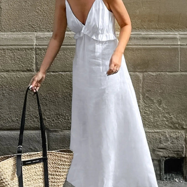 Ruffled A-Line  Maxi Dress - Beach Babes Beachwear - Fort Lauderdale