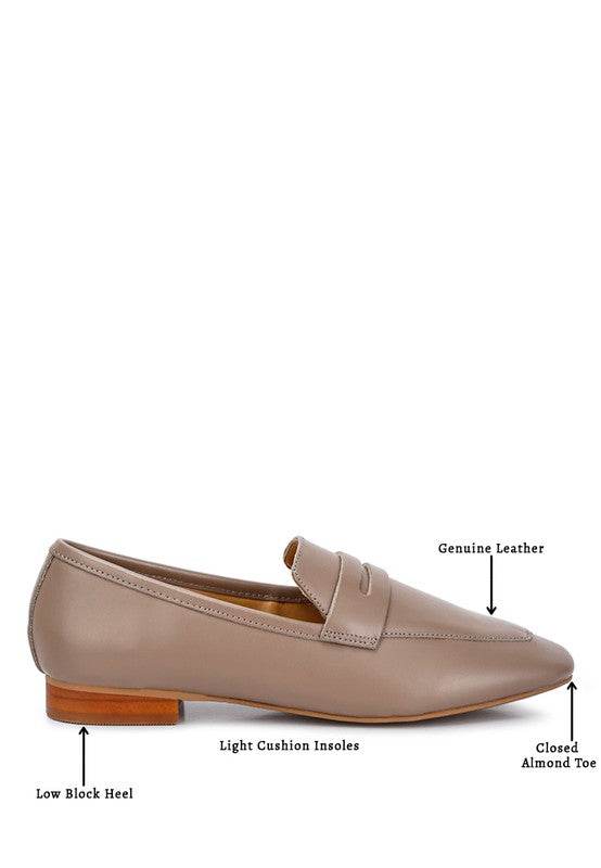 Classic Leather Penny Loafers - Beach Babes Beachwear - Fort Lauderdale