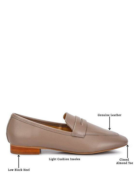 Classic Leather Penny Loafers - Beach Babes Beachwear - Fort Lauderdale