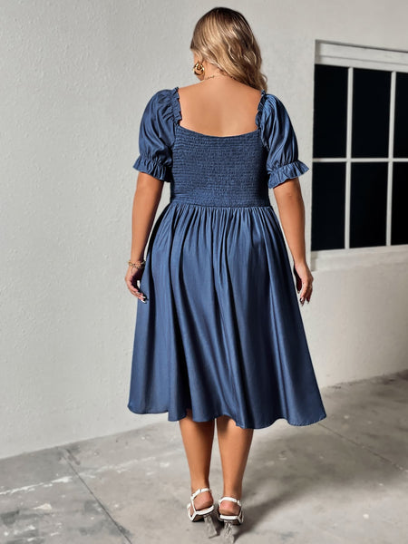 Honey Plus Size Ruched Sweetheart Neck Dress - Beach Babes Beachwear - Fort Lauderdale