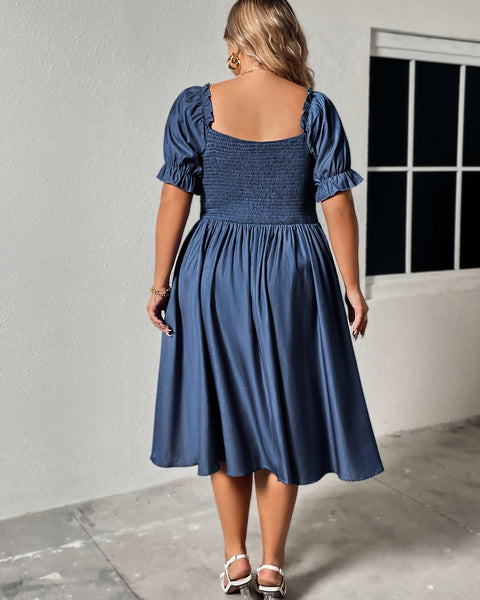 Honey Plus Size Ruched Sweetheart Neck Dress - Beach Babes Beachwear - Fort Lauderdale