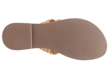 Isidora Braided Leather Flat Sandals for Women - Beach Babes Beachwear - Fort Lauderdale