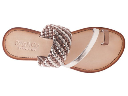 Isidora Braided Leather Flat Sandals for Women - Beach Babes Beachwear - Fort Lauderdale