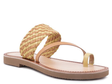 Isidora Braided Leather Flat Sandals for Women - Beach Babes Beachwear - Fort Lauderdale