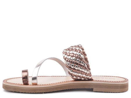 Isidora Braided Leather Flat Sandals for Women - Beach Babes Beachwear - Fort Lauderdale