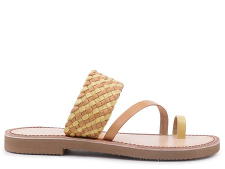 Isidora Braided Leather Flat Sandals for Women - Beach Babes Beachwear - Fort Lauderdale