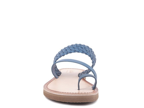 Isidora Braided Leather Flat Sandals for Women - Beach Babes Beachwear - Fort Lauderdale