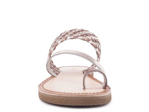 Isidora Braided Leather Flat Sandals for Women - Beach Babes Beachwear - Fort Lauderdale