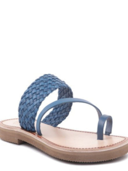 Isidora Braided Leather Flat Sandals for Women - Beach Babes Beachwear - Fort Lauderdale