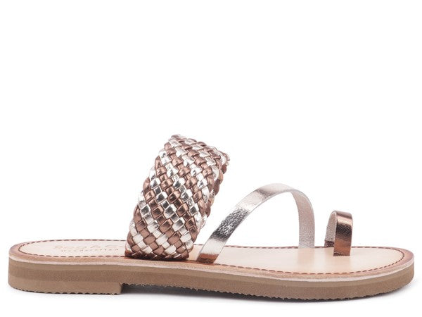Isidora Braided Leather Flat Sandals for Women - Beach Babes Beachwear - Fort Lauderdale