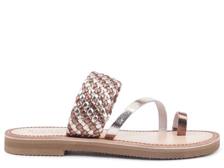 Isidora Braided Leather Flat Sandals for Women - Beach Babes Beachwear - Fort Lauderdale