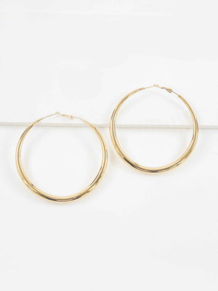 Gold Hoop Earrings - Beach Babes Beachwear - Fort Lauderdale