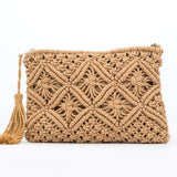 Chic Macrame Tassel Clutch for Stylish Beach Wear - Beach Babes Beachwear - Fort Lauderdale
