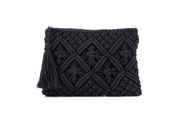 Chic Macrame Tassel Clutch for Stylish Beach Wear - Beach Babes Beachwear - Fort Lauderdale