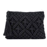 Chic Macrame Tassel Clutch for Stylish Beach Wear - Beach Babes Beachwear - Fort Lauderdale