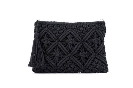 Chic Macrame Tassel Clutch for Stylish Beach Wear - Beach Babes Beachwear - Fort Lauderdale