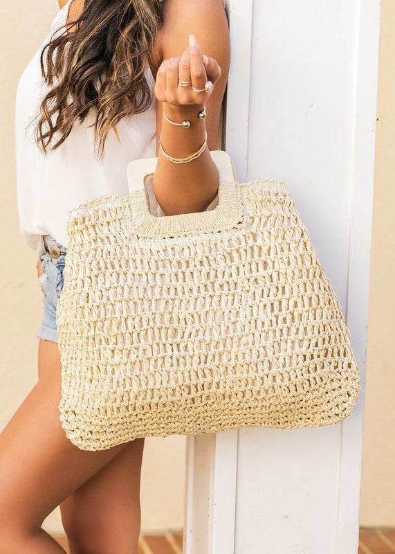 Chic Oversized Straw Tote - Perfect for Beach Wear - Beach Babes Beachwear - Fort Lauderdale
