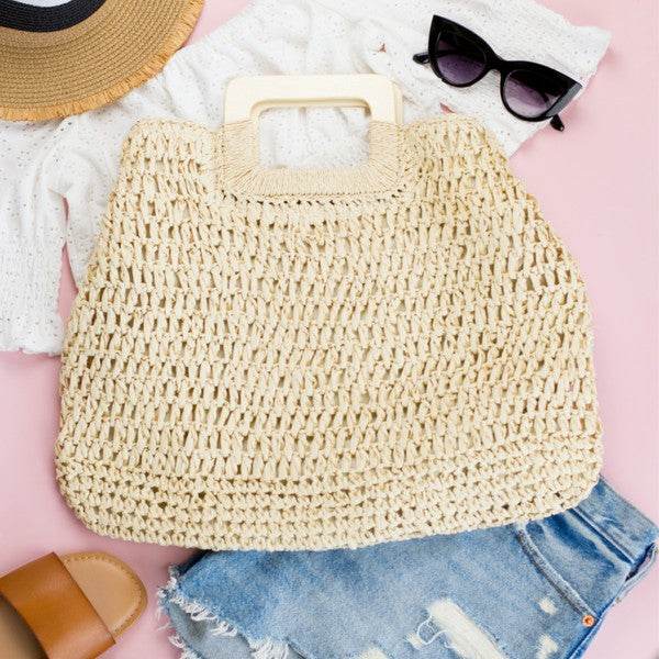 Chic Oversized Straw Tote - Perfect for Beach Wear - Beach Babes Beachwear - Fort Lauderdale