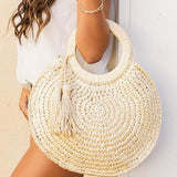 Chic Straw Tassel Tote - Perfect Beach Wear Accessory - Beach Babes Beachwear - Fort Lauderdale