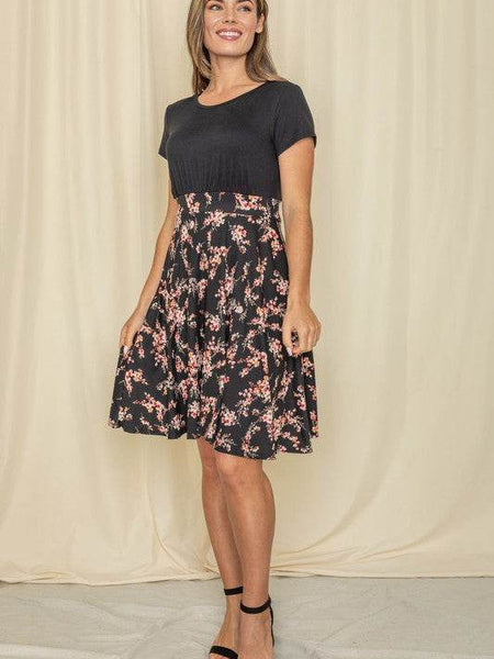 Floral Band Flare Dress | Perfect Beach Wear for Vacations - Beach Babes Beachwear - Fort Lauderdale