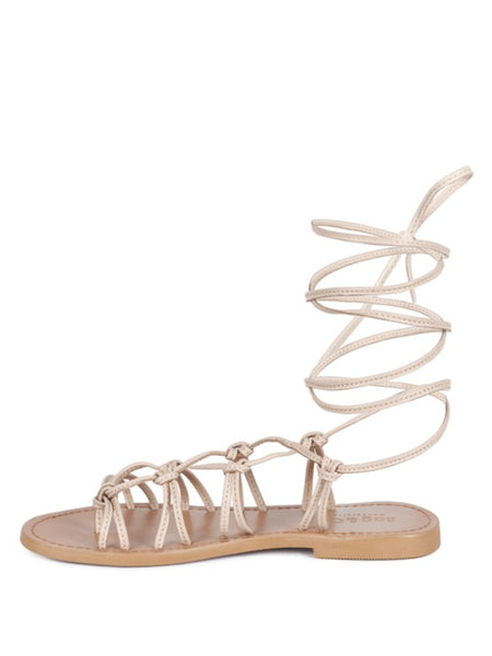 Handcrafted Baxea Tie-Up String Flats Sandals - Beach Babes Beachwear - Fort Lauderdale