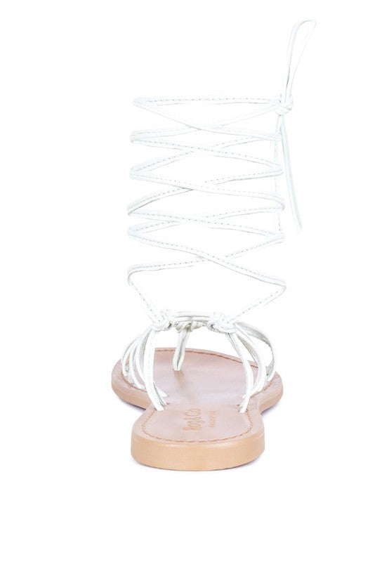 Handcrafted Baxea Tie-Up String Flats Sandals - Beach Babes Beachwear - Fort Lauderdale