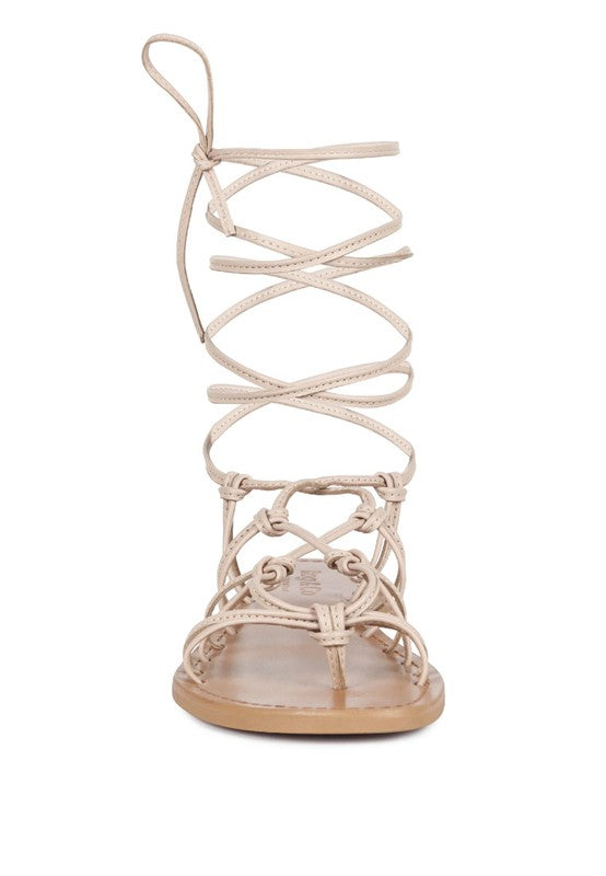 Handcrafted Baxea Tie-Up String Flats Sandals - Beach Babes Beachwear - Fort Lauderdale
