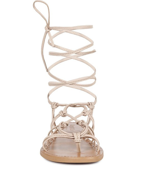 Handcrafted Baxea Tie-Up String Flats Sandals - Beach Babes Beachwear - Fort Lauderdale
