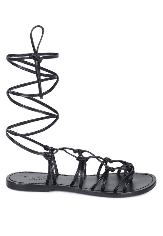 Handcrafted Baxea Tie-Up String Flats Sandals - Beach Babes Beachwear - Fort Lauderdale