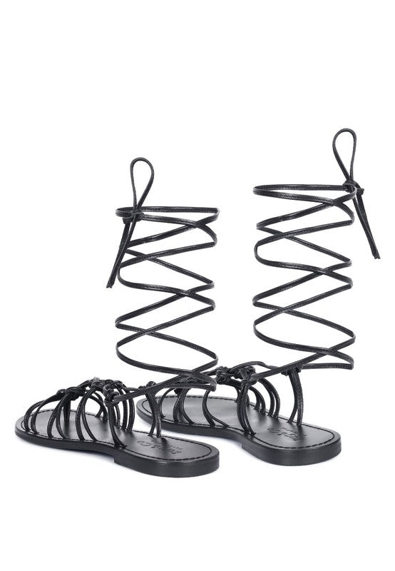 Handcrafted Baxea Tie-Up String Flats Sandals - Beach Babes Beachwear - Fort Lauderdale