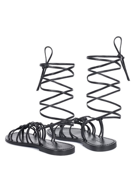 Handcrafted Baxea Tie-Up String Flats Sandals - Beach Babes Beachwear - Fort Lauderdale