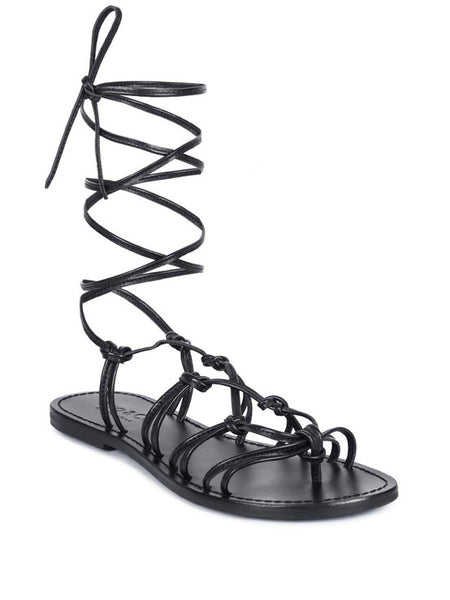 Handcrafted Baxea Tie-Up String Flats Sandals - Beach Babes Beachwear - Fort Lauderdale