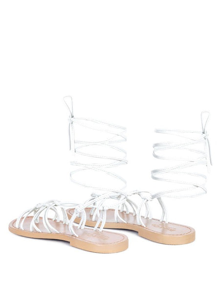 Handcrafted Baxea Tie-Up String Flats Sandals - Beach Babes Beachwear - Fort Lauderdale