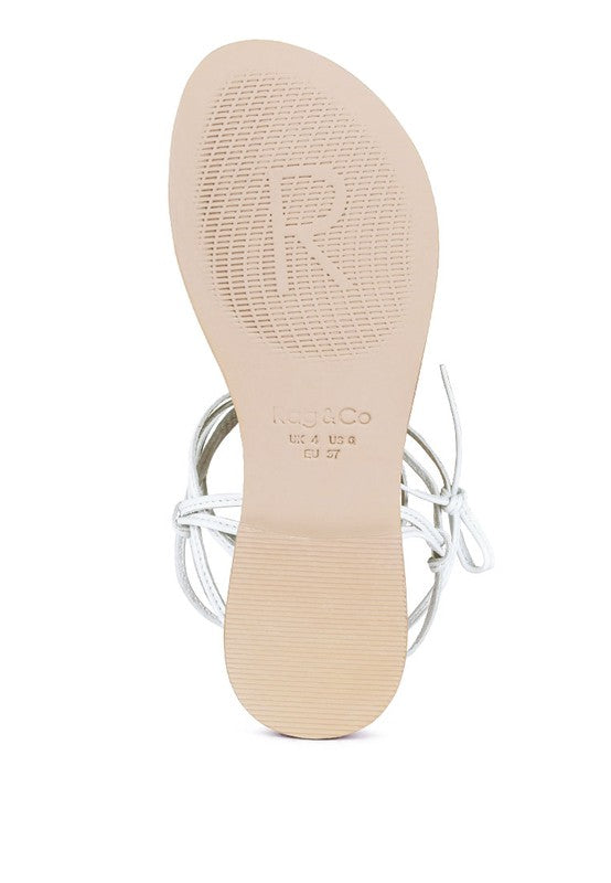 Handcrafted Baxea Tie-Up String Flats Sandals - Beach Babes Beachwear - Fort Lauderdale