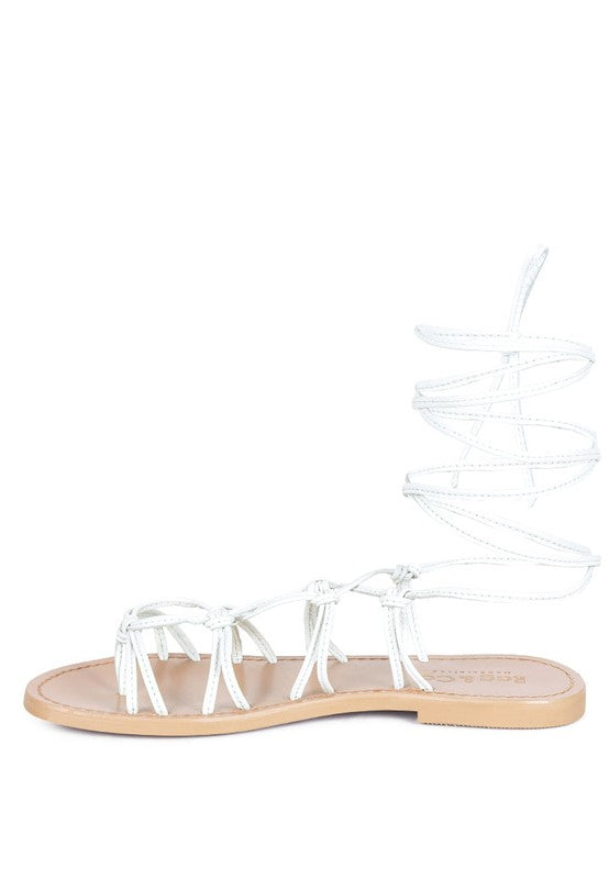 Handcrafted Baxea Tie-Up String Flats Sandals - Beach Babes Beachwear - Fort Lauderdale