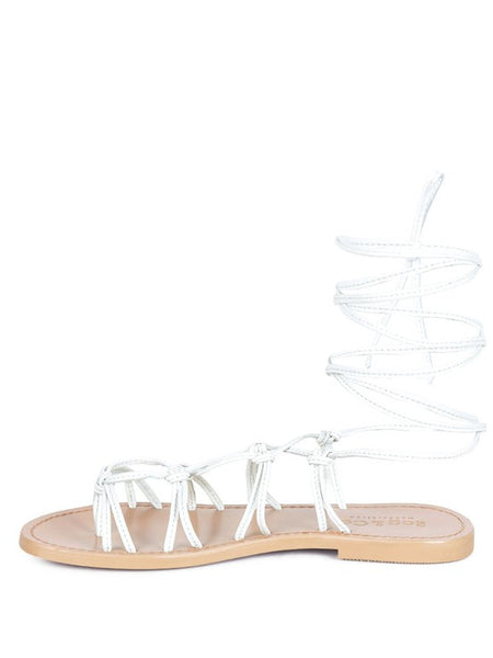 Handcrafted Baxea Tie-Up String Flats Sandals - Beach Babes Beachwear - Fort Lauderdale