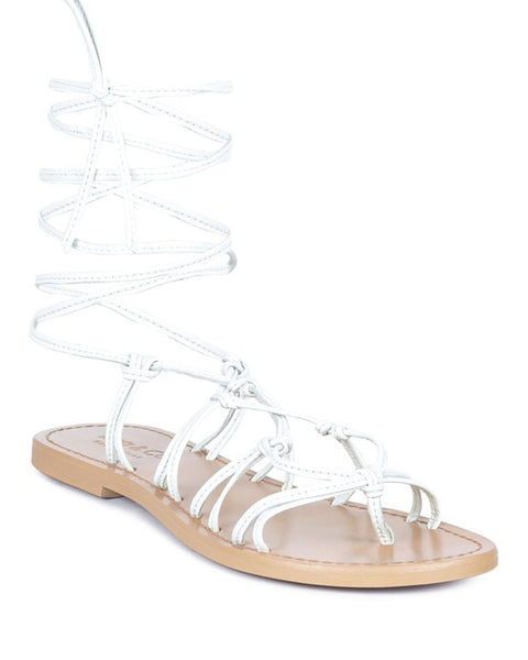Handcrafted Baxea Tie-Up String Flats Sandals - Beach Babes Beachwear - Fort Lauderdale
