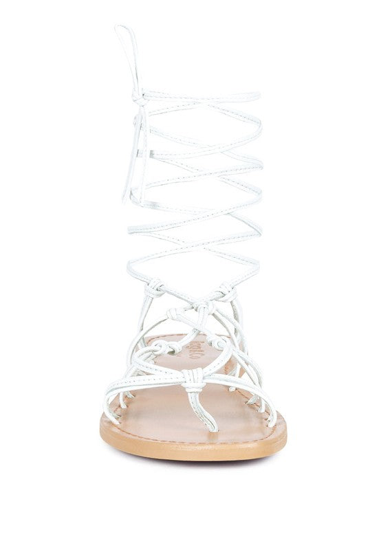 Handcrafted Baxea Tie-Up String Flats Sandals - Beach Babes Beachwear - Fort Lauderdale