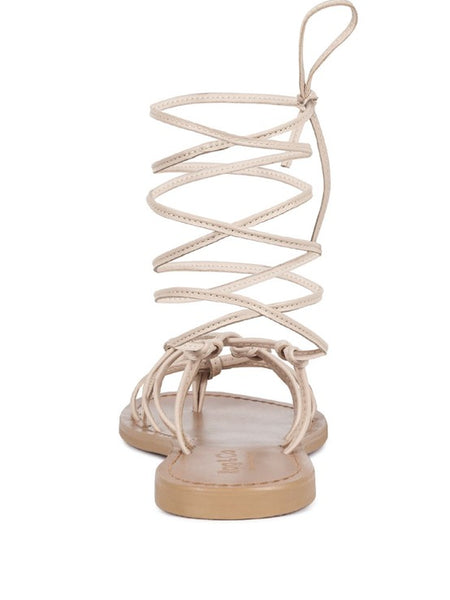 Handcrafted Baxea Tie-Up String Flats Sandals - Beach Babes Beachwear - Fort Lauderdale