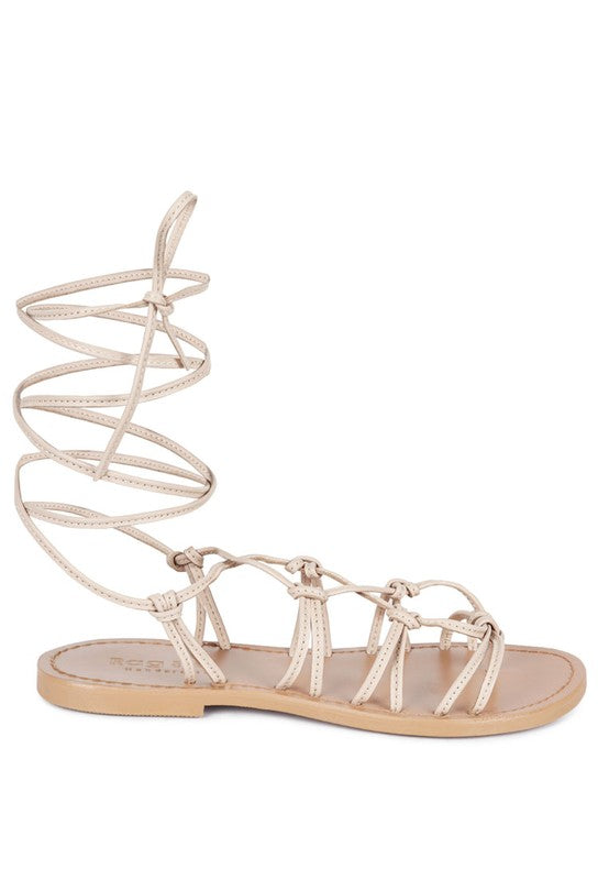 Handcrafted Baxea Tie-Up String Flats Sandals - Beach Babes Beachwear - Fort Lauderdale